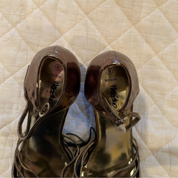 Mossimo Vintage Metallic Mary Jane Kitten Heel Shoes Size 8US New Without Tag - Picture 2 of 6